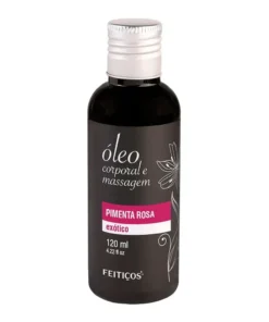 ÓLEO CORPORAL E MASSAGEM PIMENTA ROSA 120ML - FEITIÇOS AROMÁTICOS