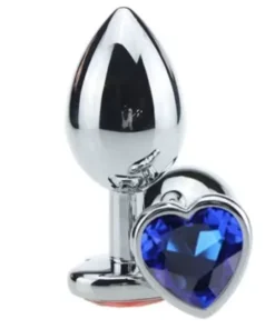 PLUG ANAL COM JOIA de coração – p (5848) azul escuro
