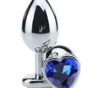 PLUG ANAL COM JOIA de coração – p (5848) azul escuro
