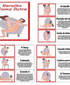 BARALHO KAMA SUTRA - 20 CARTAS COM POSIÇÕES EXPLICADAS
