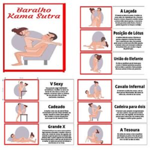 BARALHO KAMA SUTRA - 20 CARTAS COM POSIÇÕES EXPLICADAS