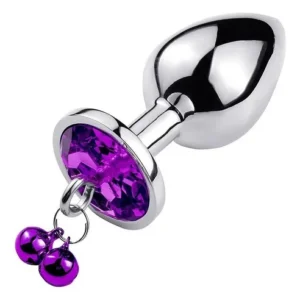 Plug Anal com Sino roxo (RY001A) tamanho P