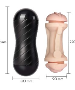 Masturbador masculino com Dois Orifícios Penetráveis (1024) bege