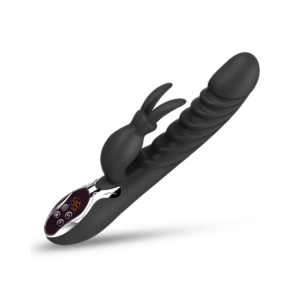 Charles -Vibrador rabbit com estimulo no ponto G e clitóris +aquecimento (1221Q) preto