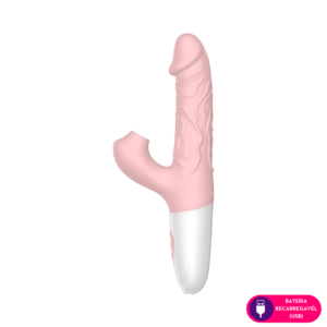 Vibrador ponto G vai e vem com pulsação no clitóris (1152)