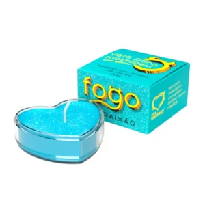 VELA FOGO DA PAIXÃO COM GLITTER 20G (menta) SEXY FANTASY
