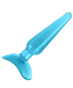 Plug Anal Silicone Jelly Pontudo com Ventosa (LB6031) azul