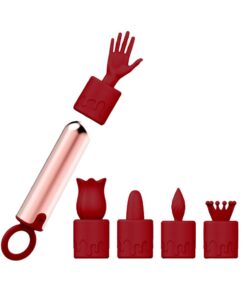 Liz -Cápsula vibratória com 5 acessórios para estimulação- 12 intensidades (3305)