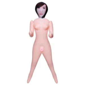 Boneca feminina inflável com dois orificios penetráveis + Sons de gemido (m1)