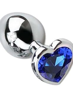 PLUG ANAL COM JOIA de coração tamanho – M (5849) azul escuro