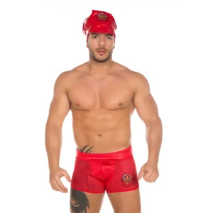 FANTASIA SENSUAL MASCULINA CUECA BOMBEIRO PIMENTA SEXY (1102)