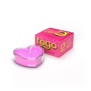 VELA FOGO DA PAIXÃO COM GLITTER 20G (chiclete) SEXY FANTASY (c1)