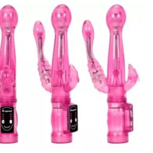 Vibrador golfinho duplo com 6 modos de vibração (1081) rosa