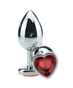 PLUG ANAL COM JOIA de coração – p (5848) vermelho