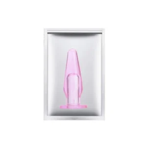 PLUG ANAL JELLY COM ORIFÍCIO 7 X 3,5CM - pink