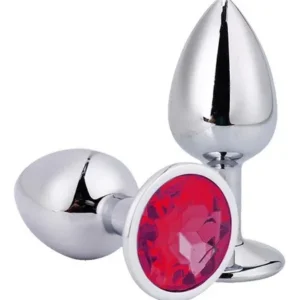 PLUG ANAL COM JOIA redonda tamanho - p (5845) vermelho