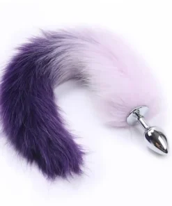 PLUG DE METAL COM RABO branco com rosa (RY001MPJ032) tamanho P