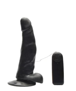 GILBERTO -PÊNIS COM VIBRAÇÃO E VENTOSA 16,0X 3,5CM (R7ECVBL) PRETO