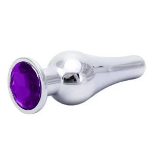 Plug Anal com joia de Metal Pontudo - Tamanho M (RY051)  roxo