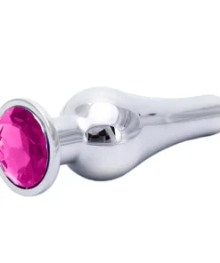 Plug Anal com joia de Metal Pontudo - Tamanho P (RY049) rosa