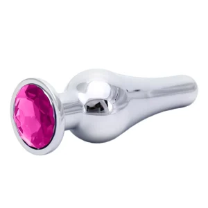 Plug Anal com joia de Metal Pontudo - Tamanho P (RY049) rosa